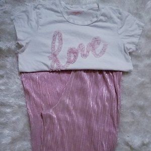 Victoria Secret Pink Metallic Pajama Set